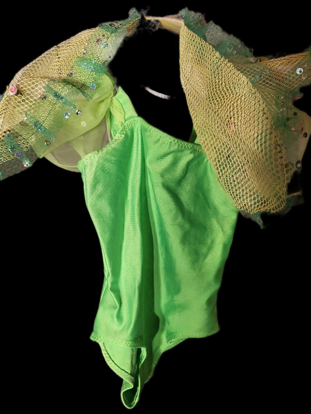 🎃Kids One-Piece Green Sparkle Fairy Costume SZ 3T